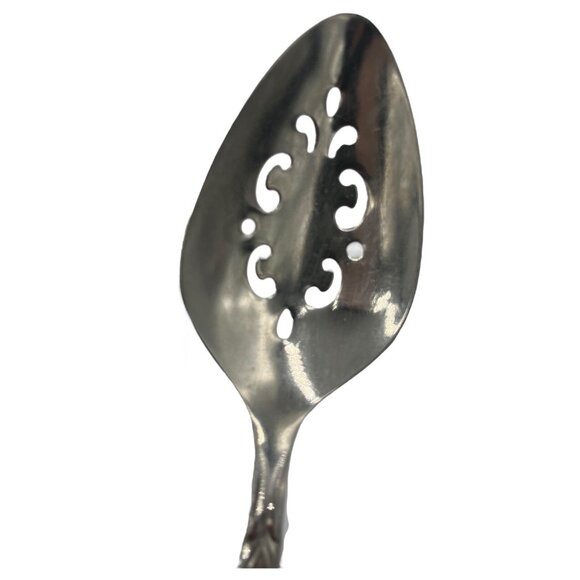 Oneida Community Stainless Venetia Slotted Serving Tablespoon Pierced Spoon 2pc - Picture 2 of 9